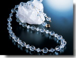 k18カット本水晶セミロングネックレス【天然石アクセサリーFROMS】